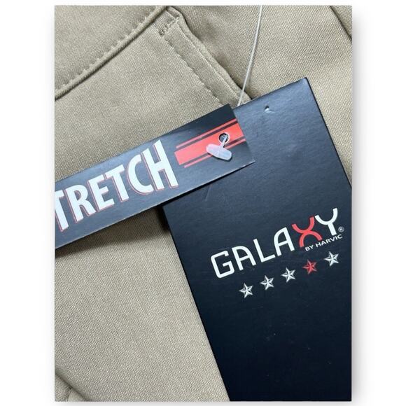 NWT Galaxy by Harvic Stretch Chino Pants Beige 36x30 - Picture 9 of 10